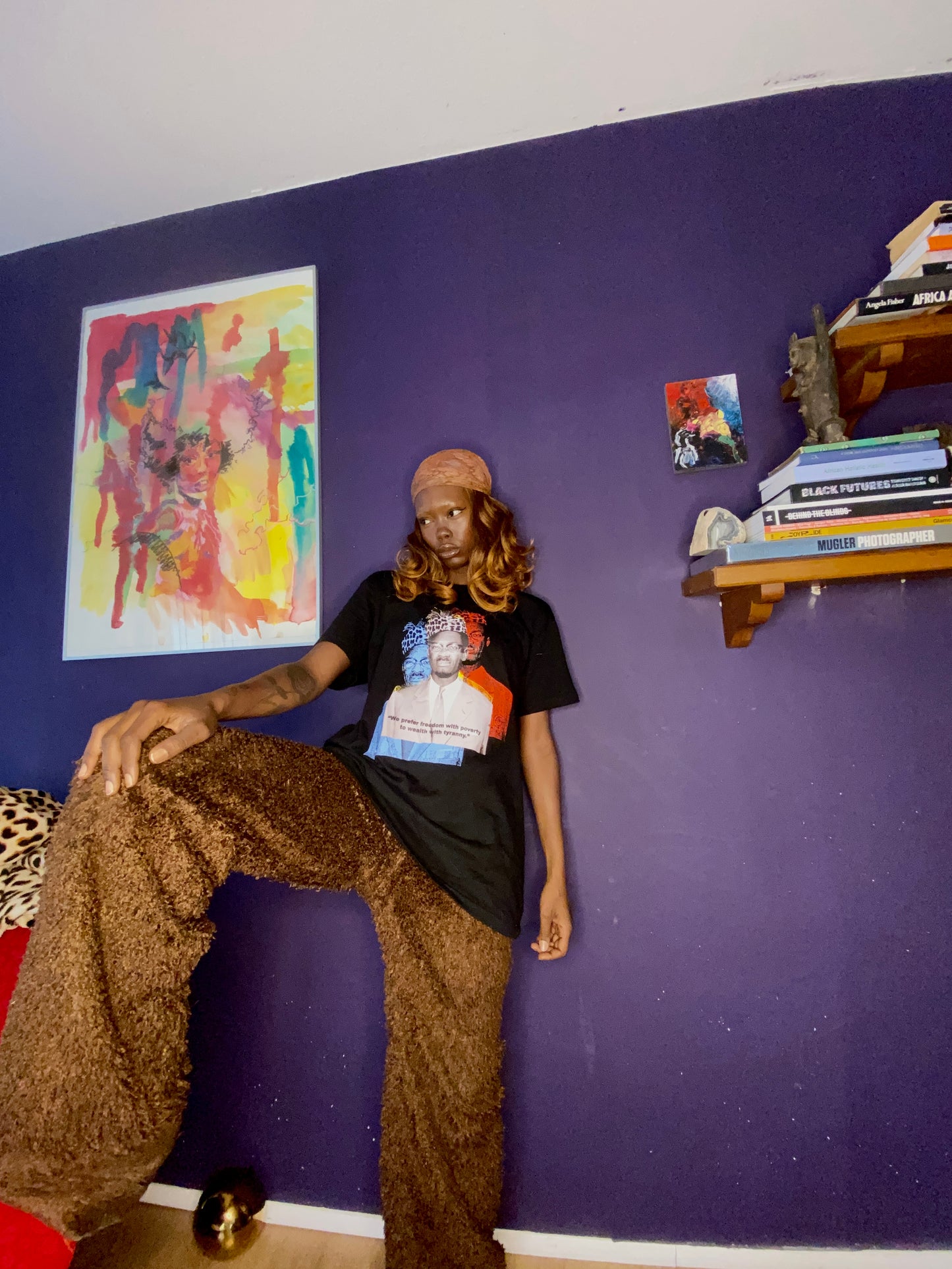 Short sleeve black "Patrice Lumumba" Tee (Pre-order)